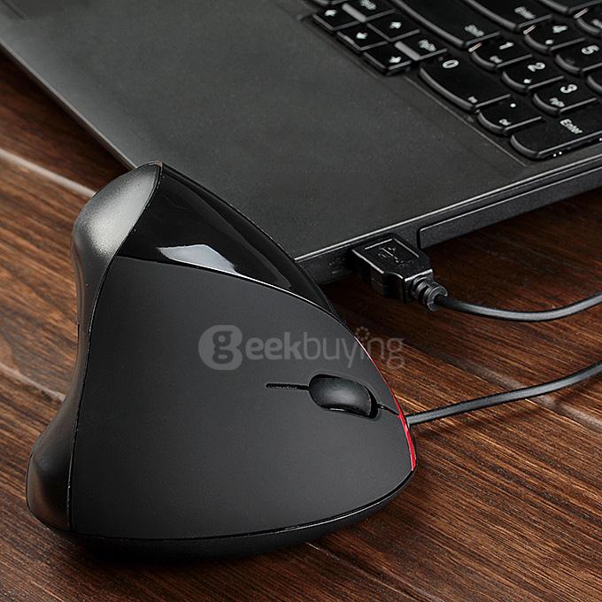 Special Vertical 5D Ergonomic USB Wired Mouse 800DPI - Black