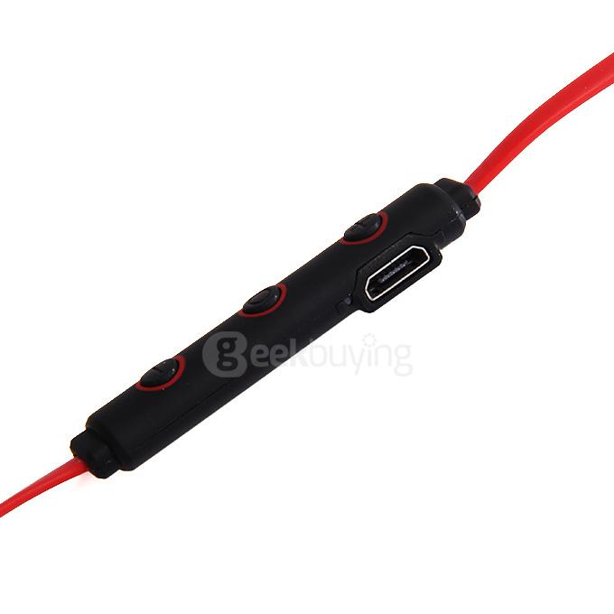 IP55 Wireless Bluetooth Earphone CSR 4.1 Voice Prompt Multipoint Music Headset Stereo Sports Earpiece with MIC - Red