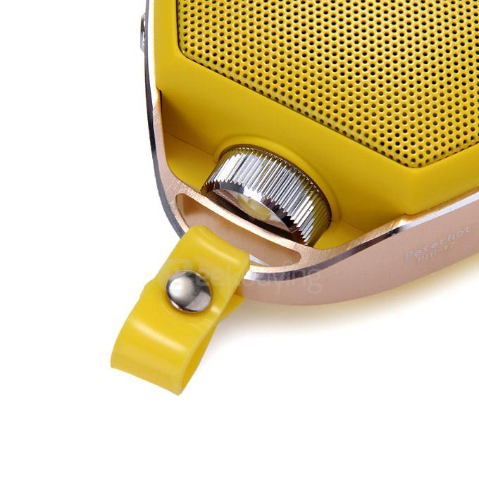 Peterhot PTH-17 Srereo Wireless Bluetooth Speaker Perfume Bottle Design With MIC Handsfree TF Card - Yellow