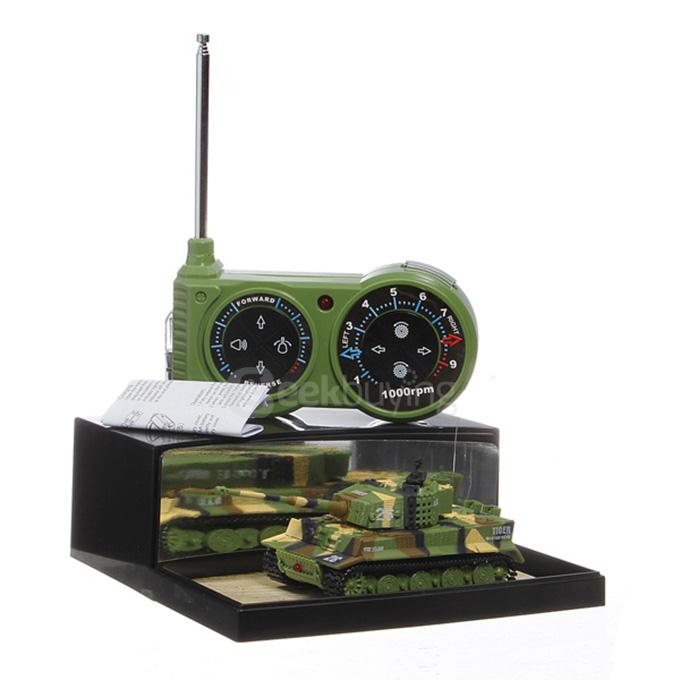 Great Wall 2117 Simulation Tank Tiger 3D Rotating Turret Cross Fire RC Panzer Assaulter - Green