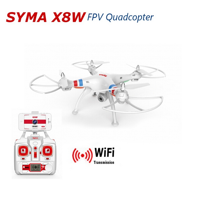 Syma X8W Explorers WiFi FPV RC Quadcopter RTF With 2.0MP Camera Headless Mode - Black