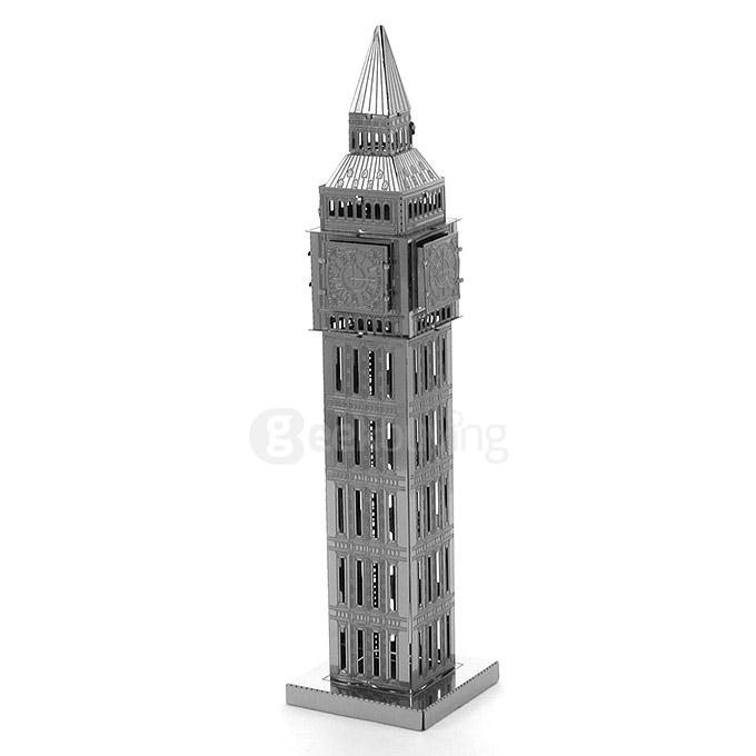 MINI DIY 3D Nanometal Model Big Ben Puzzle - Silver