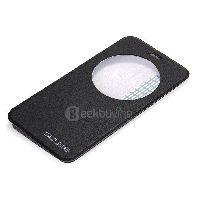 Protective Hard Cover Flip Stand Leather Case for CUBOT X10 Smartphone - Black