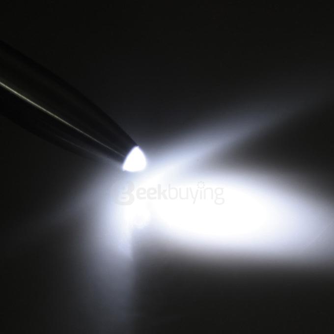 KX-903 Stainless Steel Mini LED Pen Light White Light Penlight Flashlight w/ Clip 1 xAAA