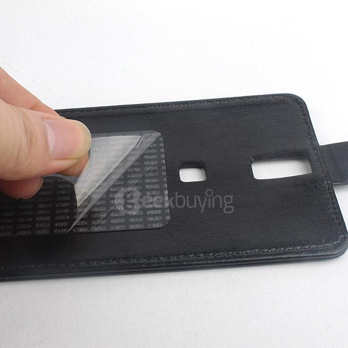 Protective Hard Cover Up&Down Flip Stand Leather Case for Elephone P8000 Smartphone - Black