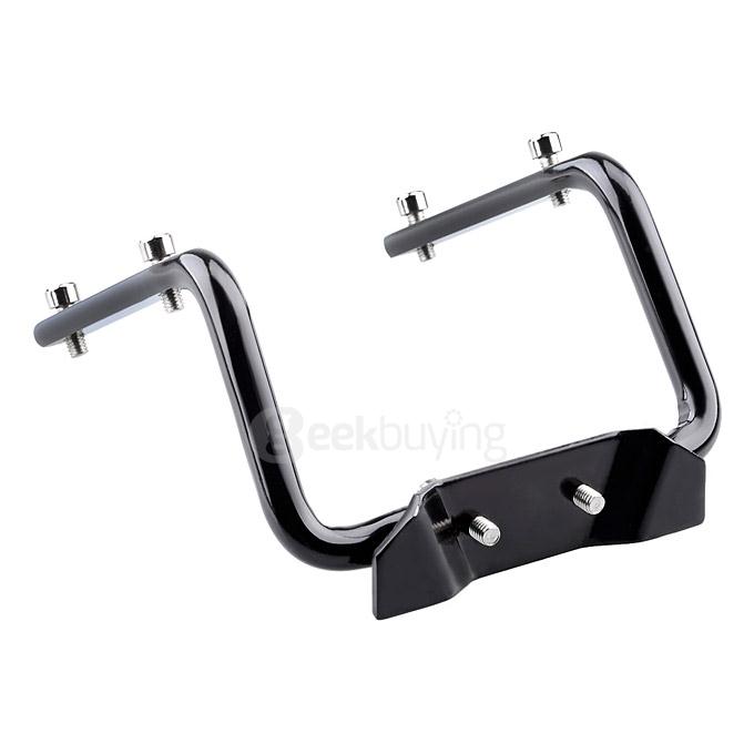 Bicycle Saddle Tail Mounted Aluminum Alloy Dual Water Bottle Holder - Black
