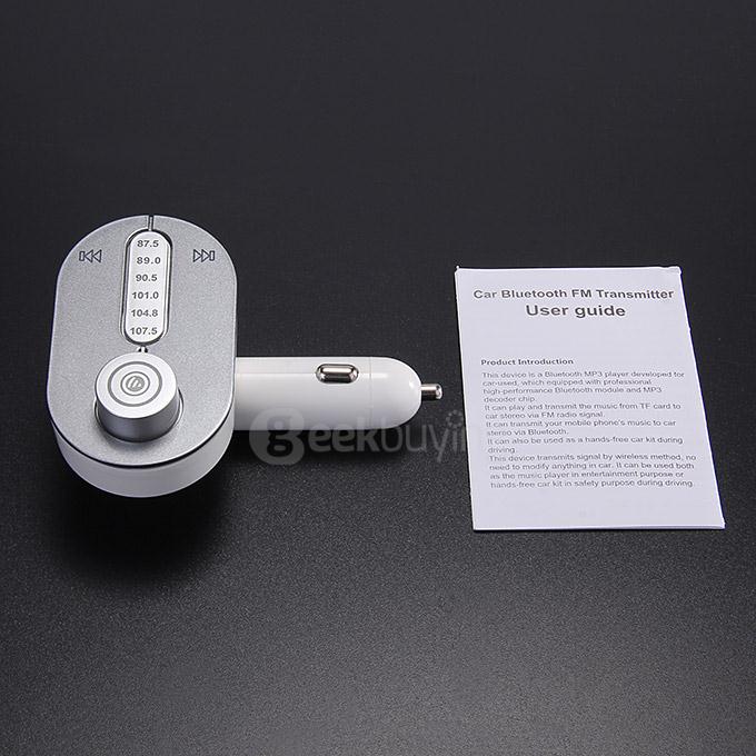 T9 Bluetooth Car Kit BT3.0 Handsfree SuperTooth Car Charger MP3 Player Support TF Card With FM Transmitter