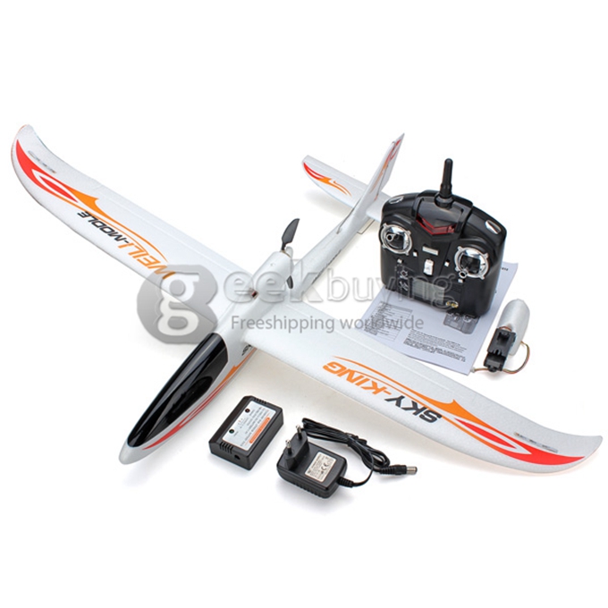 WLtoys F959 Sky King 2.4G 3CH RTF RC Airplane 750mm Wingspan With LED - Orange