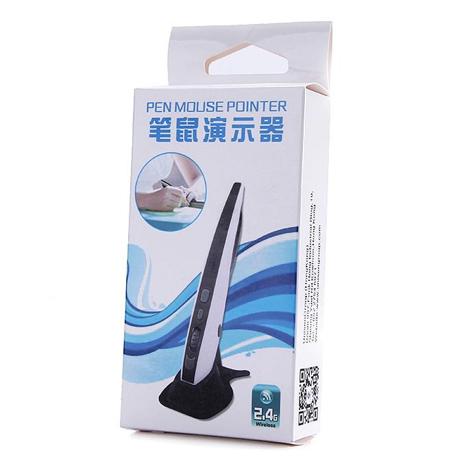 KP-810-38 Multi-function Integrated 2.4G Wireless Pen Mouse Laser Pointer - White + Black