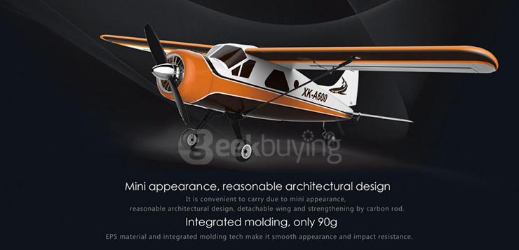 XK DHC-2 A600 5CH RC Glider 3D 6G System Brushless Fixed Wing Airplane Compatible With Futaba RTF