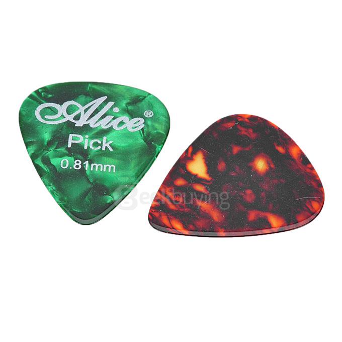 24Pcs/Set Alice AP-24A Durable Celluloid Guitar Picks 0.46/0.71/0.81mm Thickness - Multi Colors