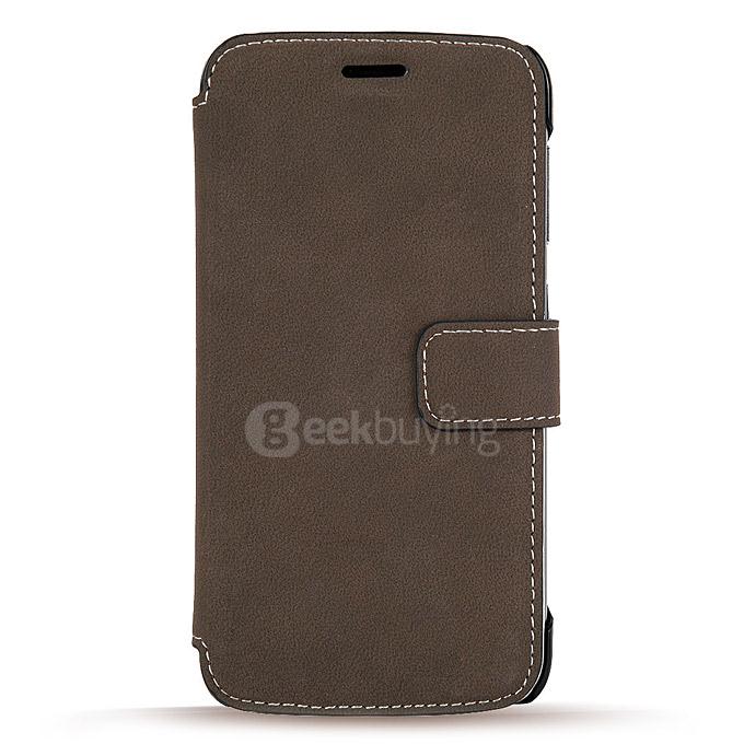 Original Cortex Flip Cover Protective Case for DOOGEE Y100 Pro 4G Smartphone - Brown