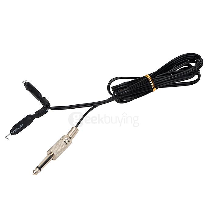 G001 Clip Cord Power Line Cable with High Stability for Universal Tattoo Machines 4Pcs - Black