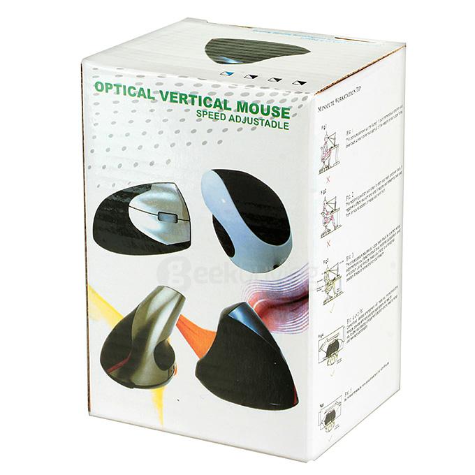 Special Vertical 5D Ergonomic USB Wired Mouse 800DPI - Black