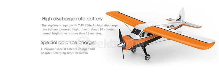 XK DHC-2 A600 5CH RC Glider 3D 6G System Brushless Fixed Wing Airplane Compatible With Futaba RTF