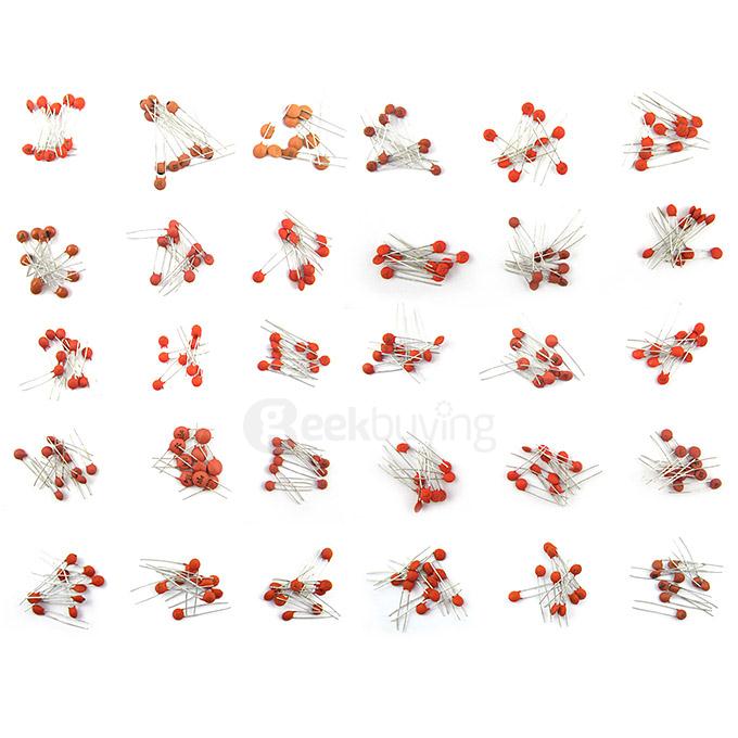 DIP Ceramic Capacitor Pack 2pF-0.1uF/30x10 PCS for DIY project