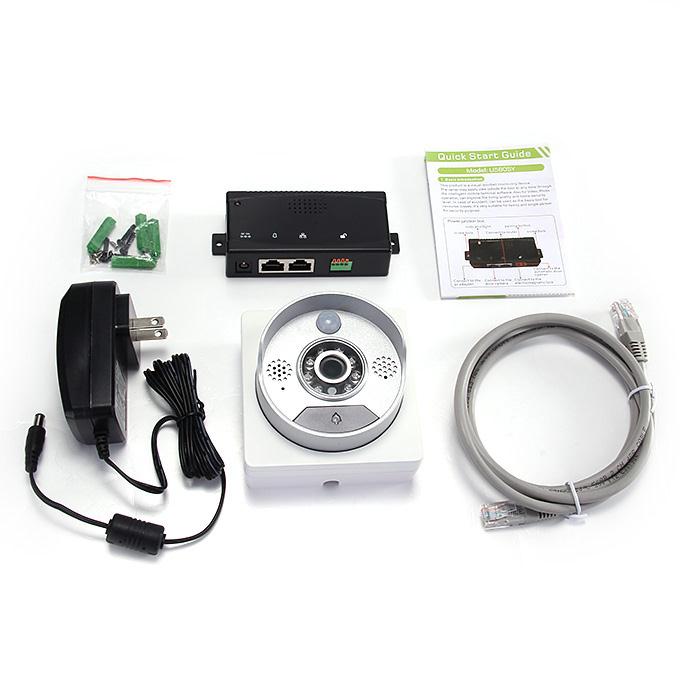 U5805Y Wifi POE Door Phone Remote Visual Doorbell HD 720P Infrared Camera Dual Audios Intercom Doorbell - White+Silver