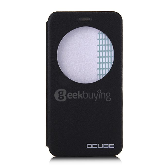 Protective Hard Cover Flip Stand Leather Case for CUBOT X10 Smartphone - Black