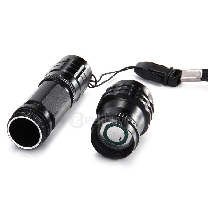 Small Sun ZY-568 Super Mini AA LED Flashlight Torch for Outdoor Activities - Black