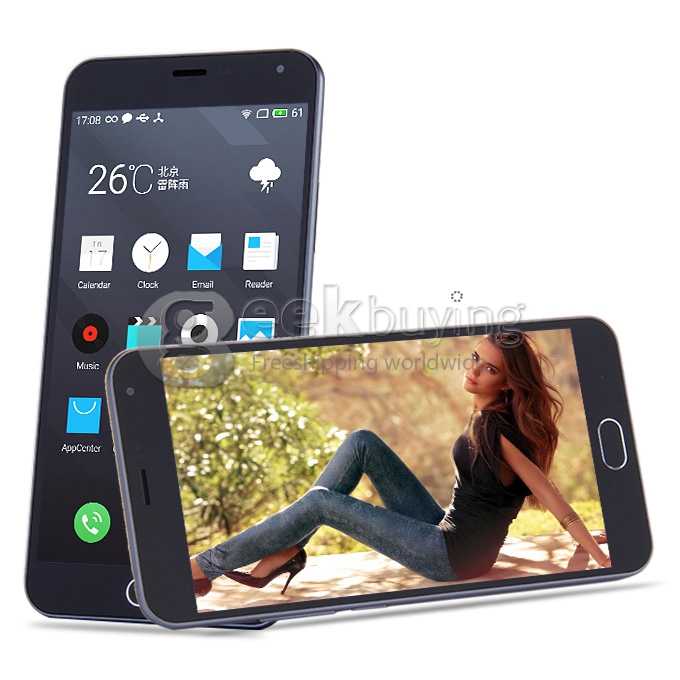 MEIZU M2 NOTE (MEILAN NOTE 2) 5.5inch FHD Android 5.0 2GB 16GB Smartphone 4G LTE MTK6753 Octa Core 1.3 GHz Smartwake Miracast - Gray