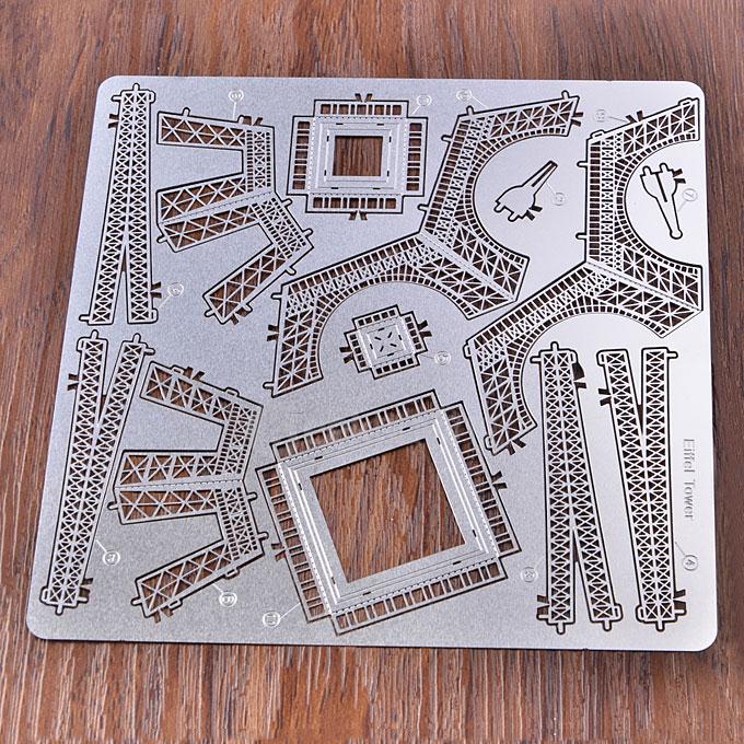 MINI DIY 3D Nanometal Model 3D Eiffel Tower Puzzle - Silver