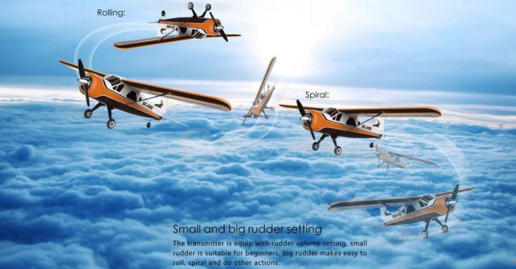 XK DHC-2 A600 5CH RC Glider 3D 6G System Brushless Fixed Wing Airplane Compatible With Futaba RTF