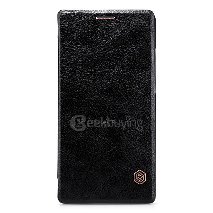 Nillkin Qin Series Wallet Leather Case With Credit Card Interlayer for Huawei P8 Smartphone - Black