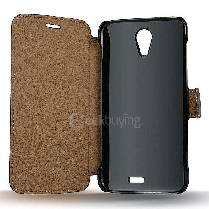 Original Cortex Flip Cover Protective Case for DOOGEE Y100 Pro 4G Smartphone - Brown