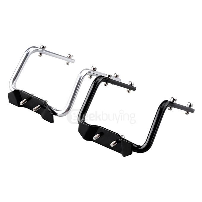 Bicycle Saddle Tail Mounted Aluminum Alloy Dual Water Bottle Holder - Black