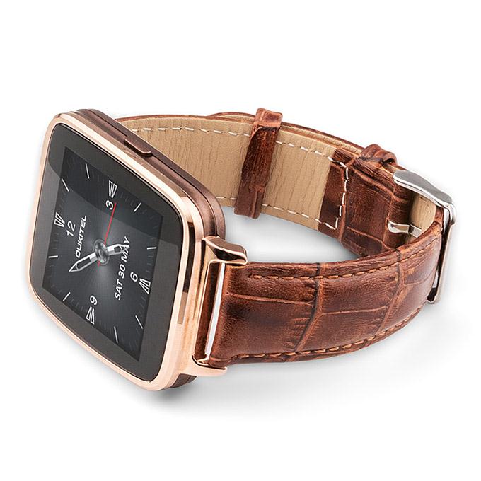 OUKITEL A28 1.54' Bluetooth Smart Watch MT2502A BT4.0 With Genuine Leather Strap For iOS Android - Golden