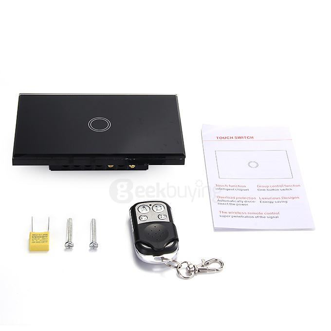 Funry Y8 Home Touch Switch Single Remote Control 1 Way Intelligent Control Switch With Overload Protection - US