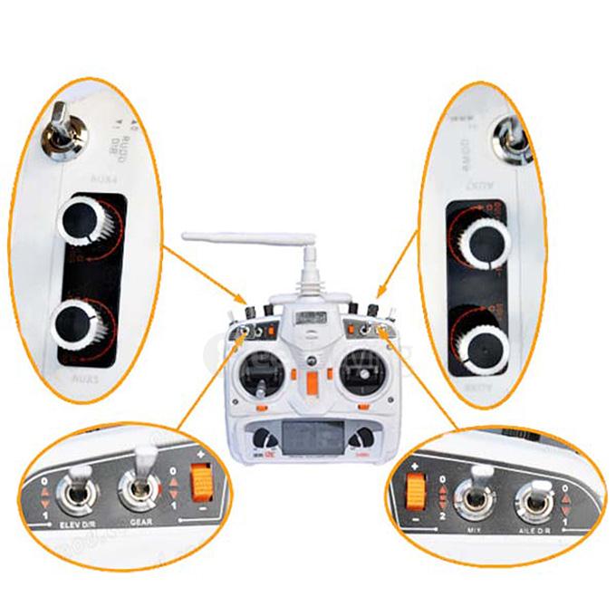 Walkera DEVO 12E 2.4GHz 12 Channels Transmitter With RX1202 for Walkera RC Quadcopter - White