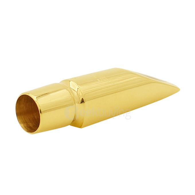 LADE Alto Saxophone Metal Mouthpiece + 2 Pcs Mouthpiece Cushions #7 - Golden + Black