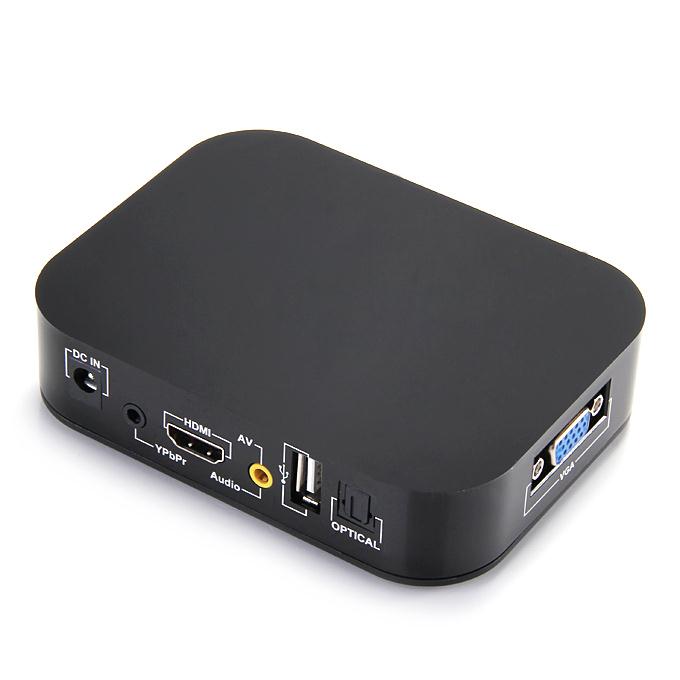 A8-VGA Mini Media Box Boxchip F10 HDMI 1080P 3D Blu-ray Media Player AV VGA