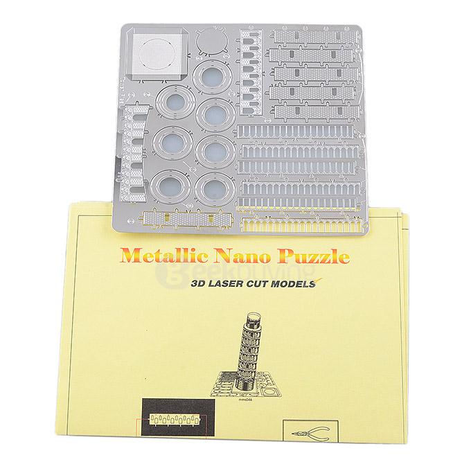 MINI DIY 3D Nanometal Model The Leaning Tower of Pisa Puzzle - Silver
