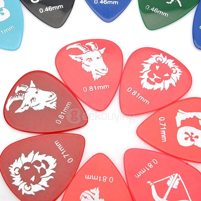 24Pcs/Set Alice AP-24C Constellation Design Celluloid Guitar Picks 0.46/0.71/0.81mm Thickness - Multi Colors