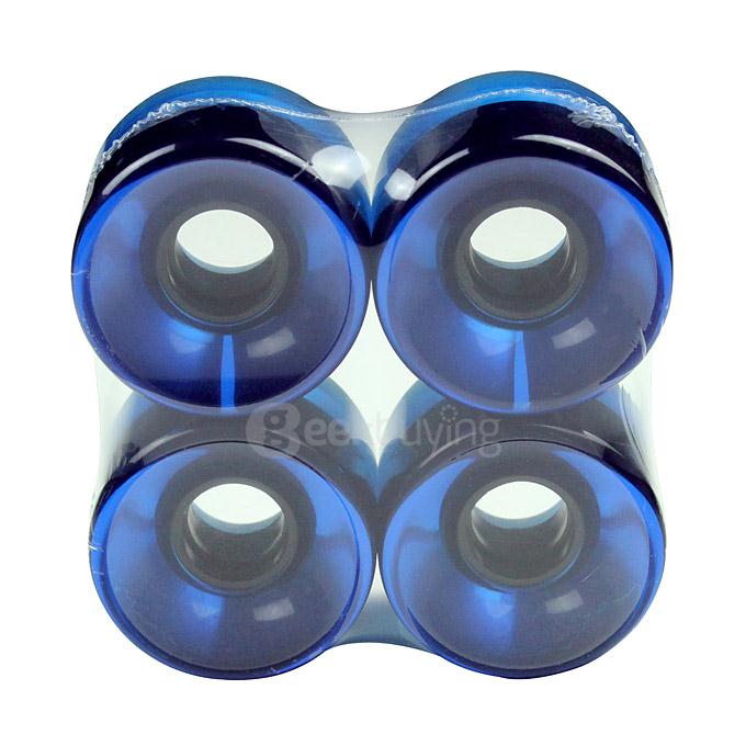 EC-W6045 95A High Strength PU Longboard Skateboard Wheels 60mm*45mm - Blue + Transparent (4 PCS)