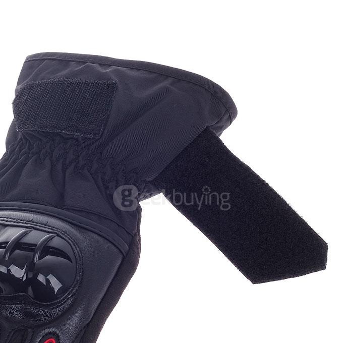 PRO-BIKER MTV-08 Stylish Waterproof Warm Full Finger Motorcycle Racing Gloves - Black+Red ( 1 Pair)