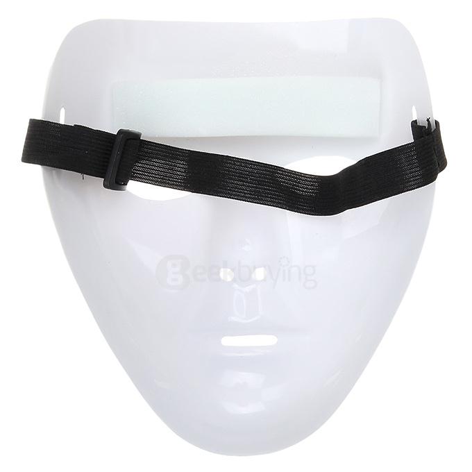 Scary Saw Billy PVC Mask for Halloween Masquerade Parties - White
