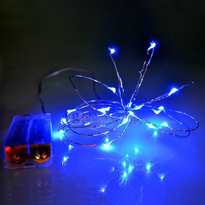 3M 30 LED Lights Battery Cartridge Copper String Lights For Wedding Party - Blue