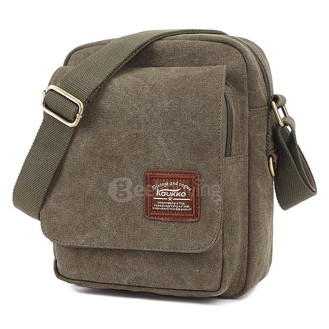 Kaukko YP197 Casual Men Crossbody Bag Vintage Single Shoulder Bag - Army Green
