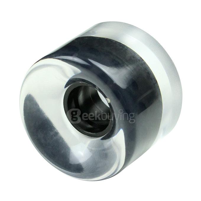 EC-W6045 95A High Strength PU Longboard Skateboard Wheels 60mm*45mm - Black + Transparent (4 PCS)