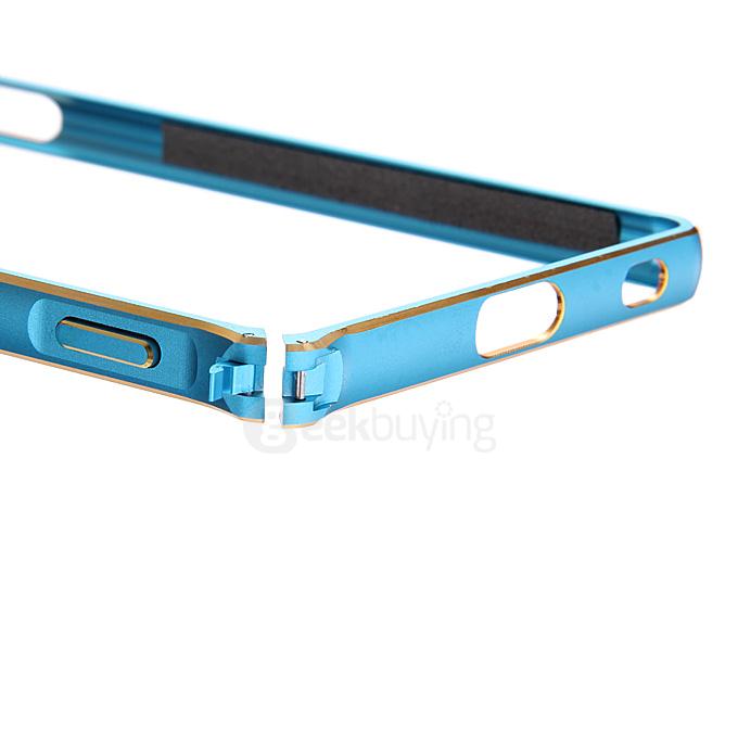 Lovemei Lightweight Aluminum Metal Bumper Case Protective Frame for Sony Xperia Z4 - Blue
