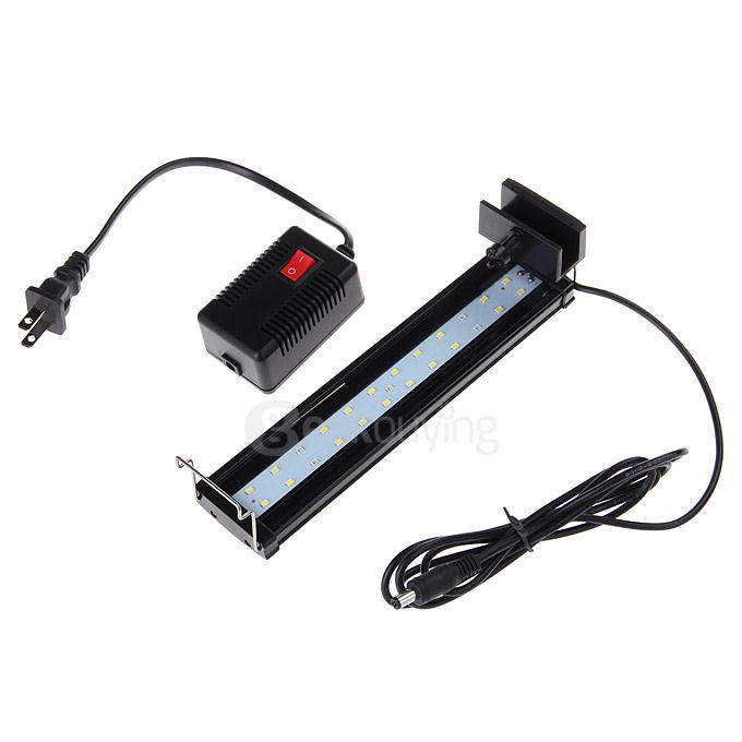 DEE-20L 5W 25-LED Blue White Light Clip Lamp for Aquarium - Black