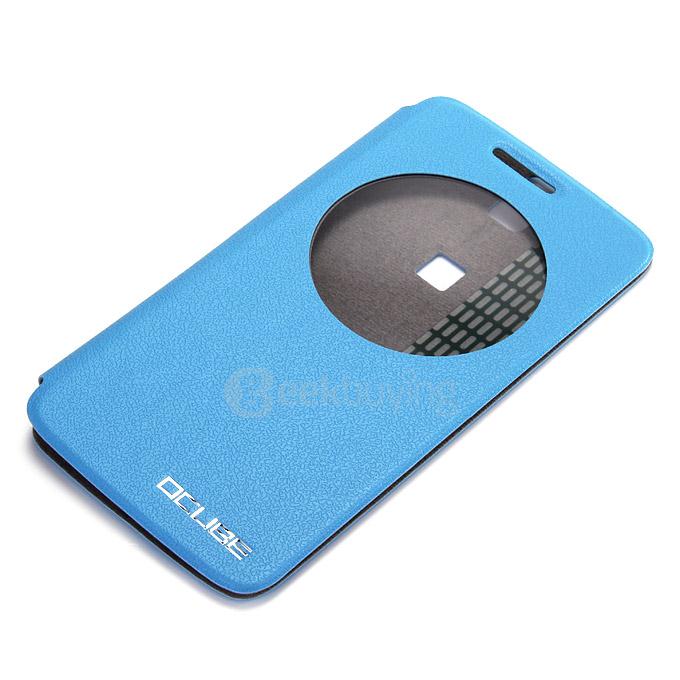 Protective Hard Cover Flip Stand Leather Case for Elephone P8000 Smartphone - Blue