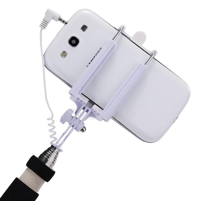 Super Mini Handy Selfie Stick Universal Handheld Monopod Self Timer Selfie Pole for IOS Android - Black