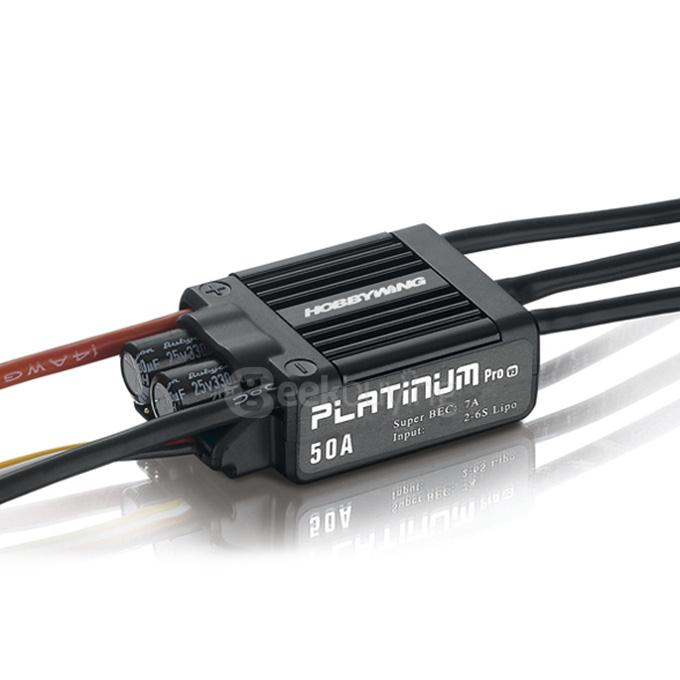 Hobbywing Platinum Series ESC Platinum-50A-V3 Professional High Performance ESC 50A 2-6S For 480-450L Class Helicopters