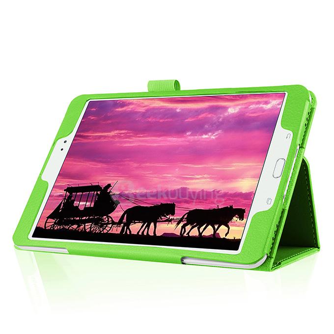 Foldable Leather Stand Cover Case with Holder For Samsung GALAXY Tab S2 8.0 Inch Tablets - Green