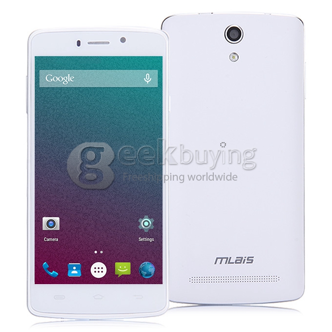 Mlais MX Base 5.0inch 64 BIT 4G FDD-LTE Android 5.1 Smartphone MTK6735 Quad Core 2GB RAM 16GB ROM 4300mAh Battery - White