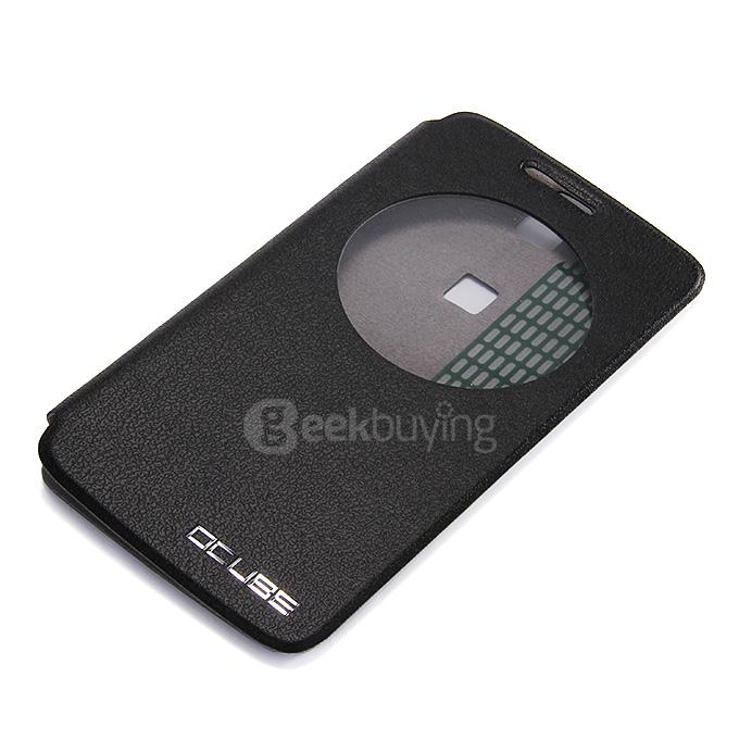 Protective Hard Cover Flip Stand Leather Case for Elephone P8000 Smartphone - Black
